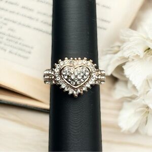 Rose Gold Heart-Shaped CZ Ring